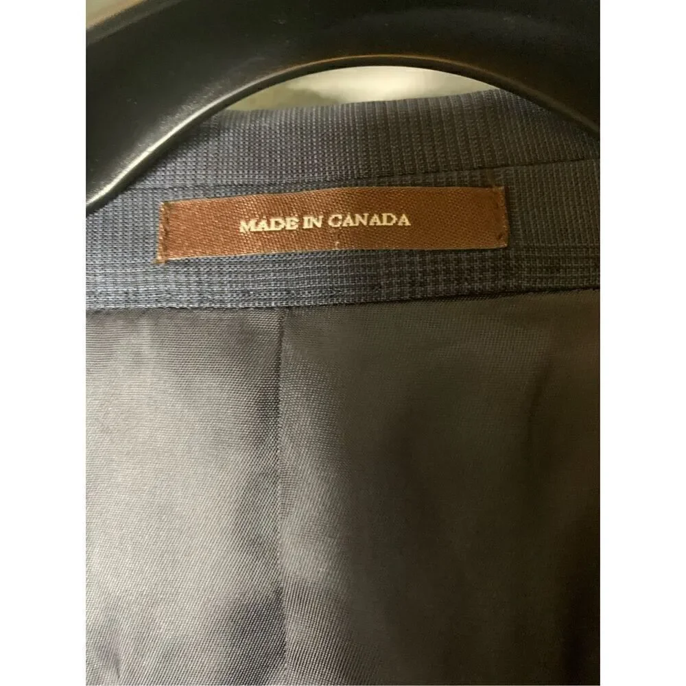 Peter Millar 100% wool blazer suit jacket navy double vented men's size 44R
